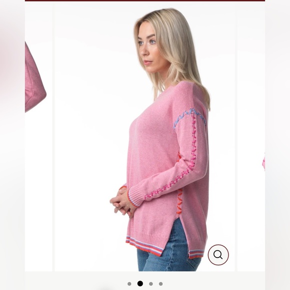 ZAKET & PLOVER
WHIP STITCH SWEATER - FLAMINGO - Picture 7 of 8